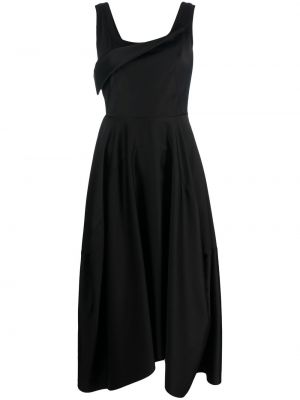 Sukienka długa bez rękawów plisowana Alexander Mcqueen czarna