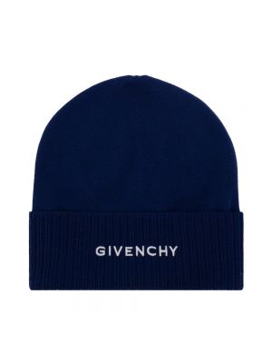 Niebieska czapka wełniana wełniana Givenchy