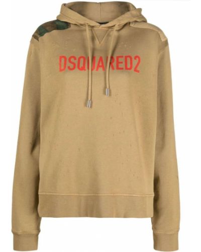 Distressed hoodie mit print Dsquared2