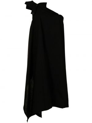 Vestido de noche asimétrico Yohji Yamamoto negro