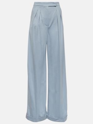 Pantaloni di lana baggy Max Mara blu