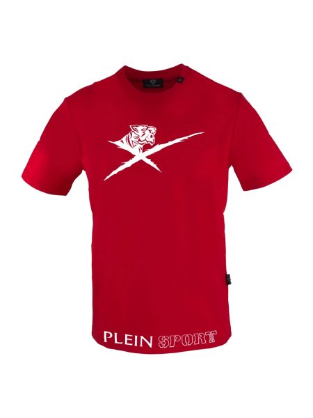 Sportlich hemd mit kurzen ärmeln mit rundem ausschnitt Plein Sport rot