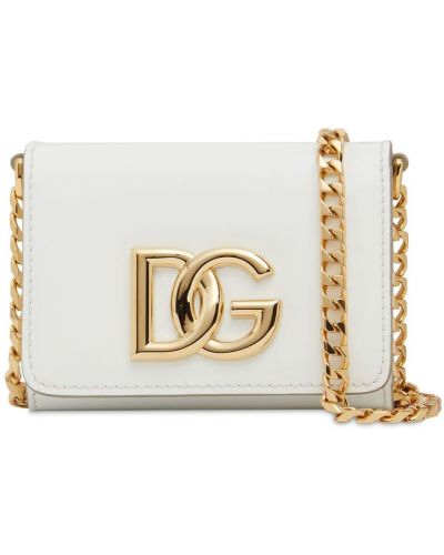 Кожаная сумка Dolce & Gabbana, белая