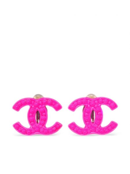 Σκουλαρίκια με κλιπ Chanel Pre-owned ροζ