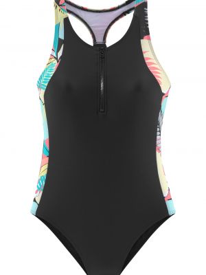 LASCANA ACTIVE Športové jednodielne plavky  čierna / zmiešané farby