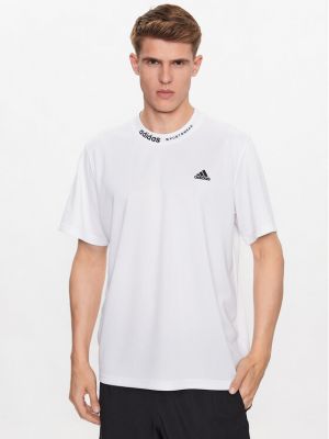 T-shirt large Adidas blanc