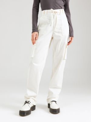 Pantaloni cargo Hollister bianco