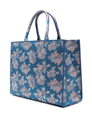 Jacquard shopper handtasche Furla blau