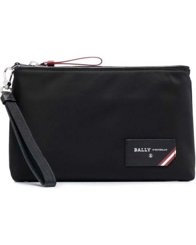 Lær clutch Bally svart