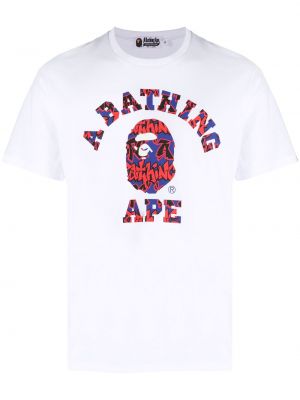 Pamut póló nyomtatás A Bathing Ape® fehér