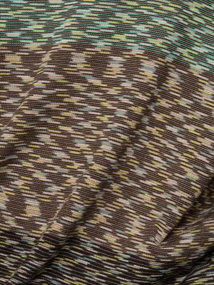 Dryžuotas medvilninis megztinis Missoni chaki