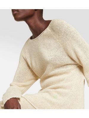 Jedwabny sweter The Row biały