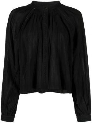 Hemd mit plisseefalten Marant Etoile schwarz