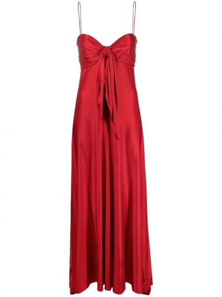 Вечерна рокля с панделка без ръкави Alexandre Vauthier червено