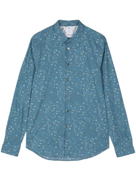 Chemise à fleurs à imprimé Ps Paul Smith bleu