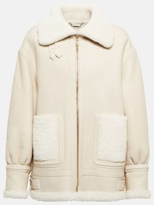 Zímní bunda s kožíškem Fendi - bílá