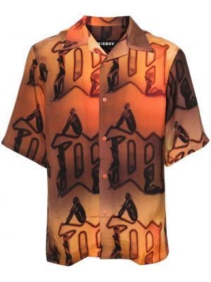 Košeľa s potlačou s abstraktným vzorom Misbhv oranžová