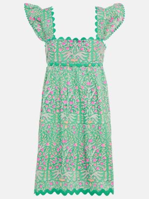 Kleid aus baumwoll mit print Juliet Dunn grün