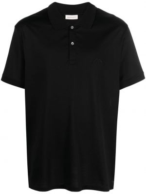 Polo krekls ar izšuvumiem Alexander Mcqueen melns