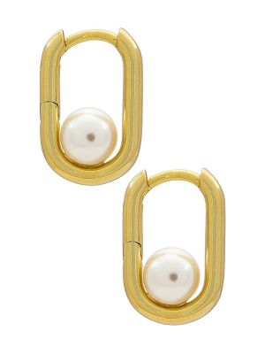 Boucles d'oreilles avec perles à boucle By Adina Eden doré
