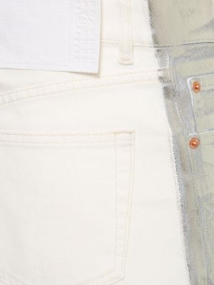 Straight jeans aus baumwoll Mm6 Maison Margiela silber