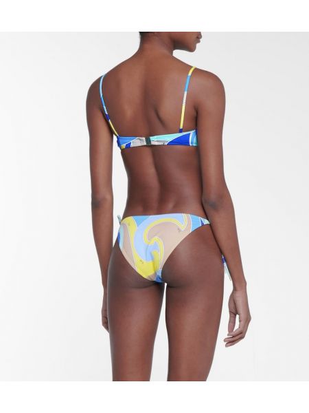 Bikini con stampa Emilio Pucci Beach blu