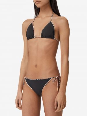 Bikini à carreaux Burberry noir
