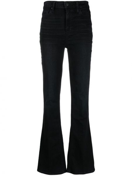 High waist bootcut jeans ausgestellt Paige schwarz