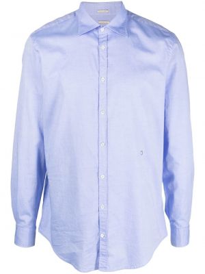 Koszula bawełniana Massimo Alba niebieska