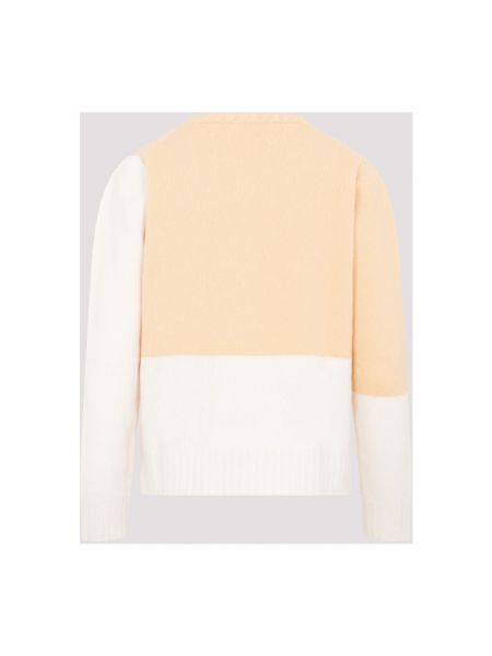 Jersey de lana de tela jersey con estampado geométrico Jil Sander naranja