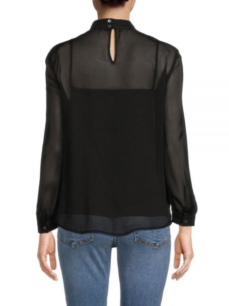 Прозрачная блузка J.mclaughlin черная