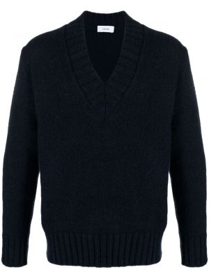 Пуловер с v-образно деколте Lardini синьо