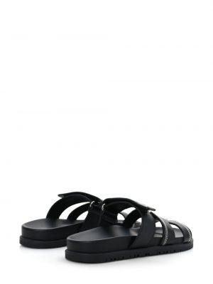 Usnjene sandali z zvezdico Hermès Pre-owned črna