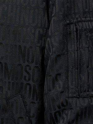 Žakárová nylónová bunda Moschino čierna