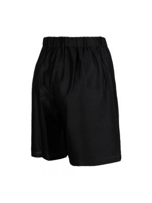 Pantalones cortos con bordado de algodón Max Mara negro