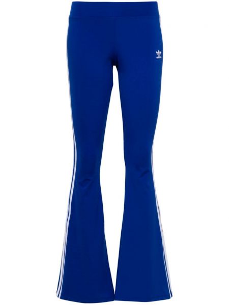 Široke hlače s črtami Adidas modra