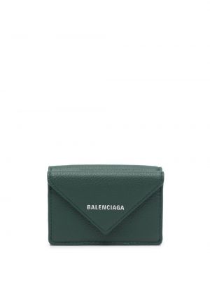 Portefeuille à imprimé Balenciaga vert