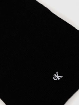 Шерстяной шарф Calvin Klein Jeans черный