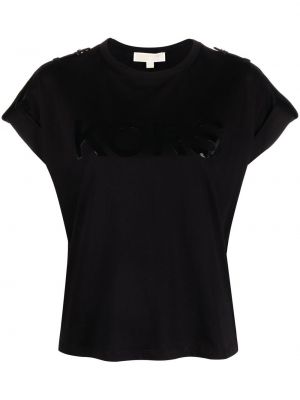 Тениска с принт Michael Kors черно