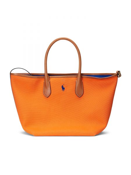 Borsa shopper Polo Ralph Lauren arancione