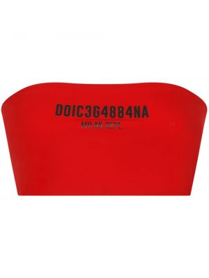 Top con stampa Dolce & Gabbana Dg Vibe rosso