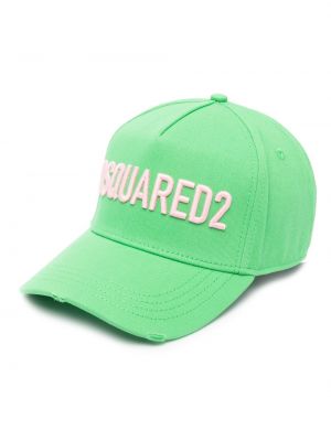 Cappello con visiera ricamato Dsquared2 verde
