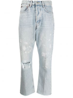 Bavlnené obnosené kožené džínsy Polo Ralph Lauren