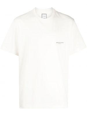 Памучна тениска с принт Wooyoungmi бяло
