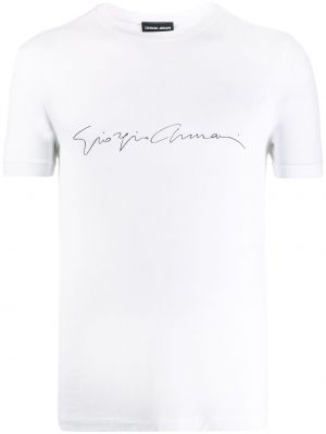 T-shirt con stampa Giorgio Armani bianco