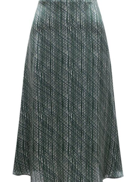 Шелковая юбка Kiton зеленая