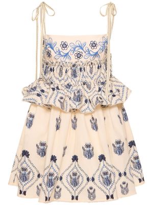 Sukienka mini bawełniana z nadrukiem Agua By Agua Bendita