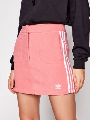 Mini sijonas slim fit Adidas rožinė