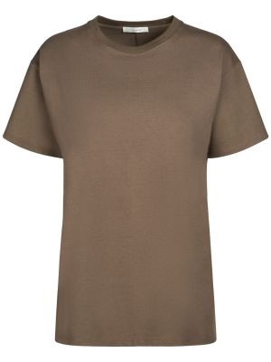 Camiseta de algodón de tela jersey The Row gris