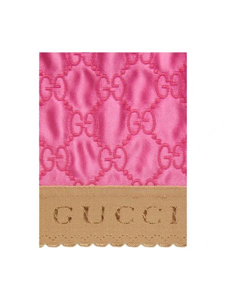 Top con bordado de seda Gucci rosa